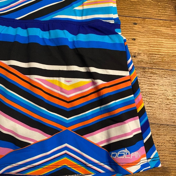 Dolfin Small Aquashape A-Line Swim Skirt bottoms bikini blue - Picture 2 of 7